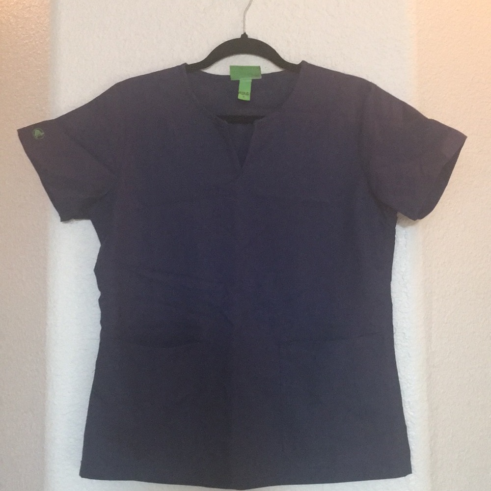 Dark blue scrub top